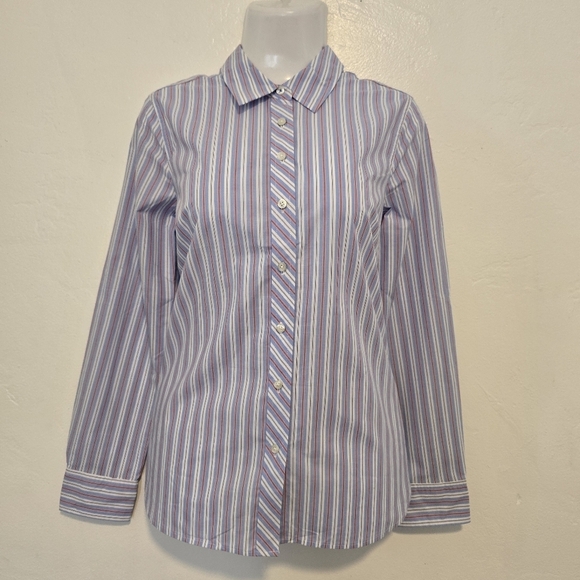 Talbots - Striped Button Down Shirt - Picture 2 of 16